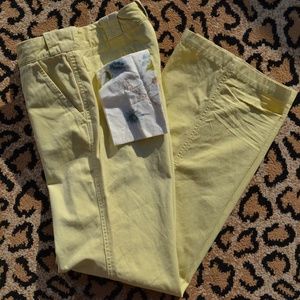 Never worn Yellow Free People pants 27